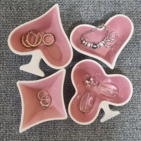 ASHLAND Poker Icon Ceramic Trays Pink/White PICK ONE NWOT - Picture 10 of 11